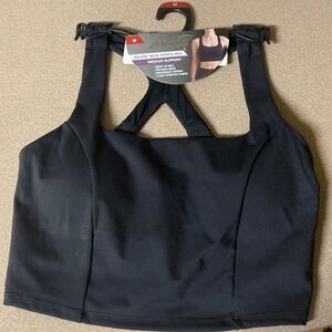 Avia Black Square Neck Sports Bra